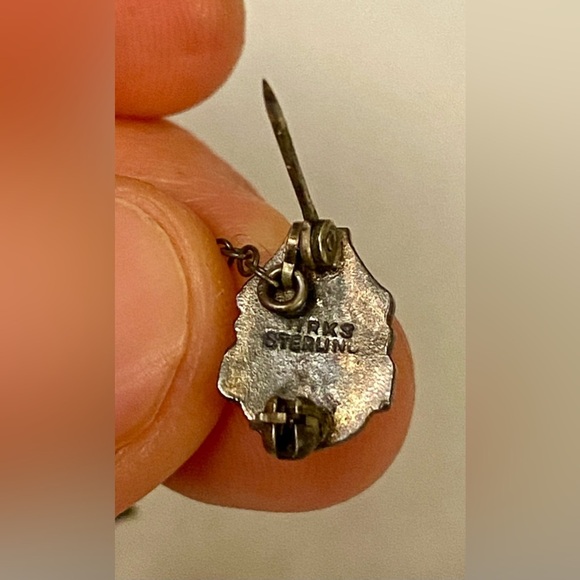 Assorted Metal Lapel Pins Set. Vintage. Collectible. 2 pin is sterling silver - Picture 6 of 7